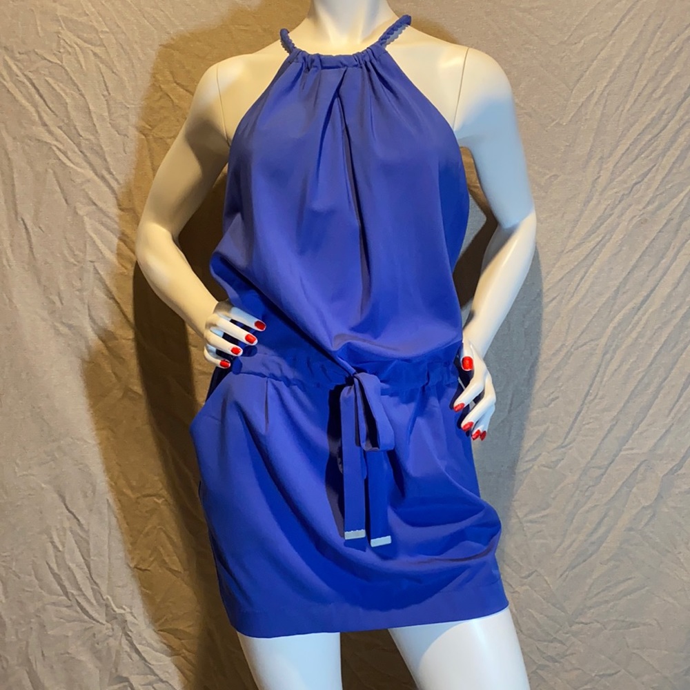 Rachel Roy blue small dress with tie-string waist